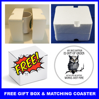 Sarcastic Owl Coffee Mug & Coaster Set Free Gift Box