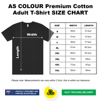 Go Logo Designs T-Shirt Size Chart