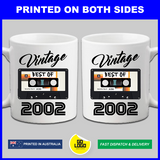 Vintage Best of 2002 Mixtape 21st Birthday Mug & Coaster Set
