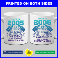 Made in 2005 - 18 Years of Being Awesome Mug