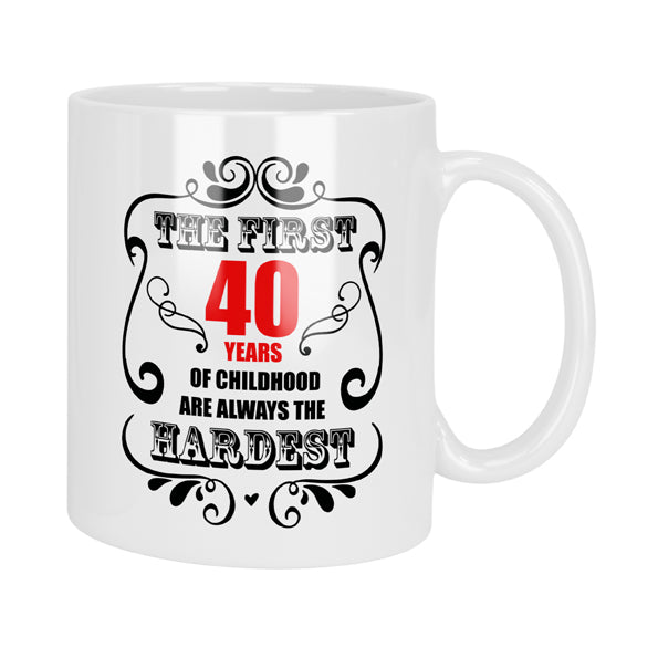 40th Birthday 40 Years of Childhood Mug & Coaster Set