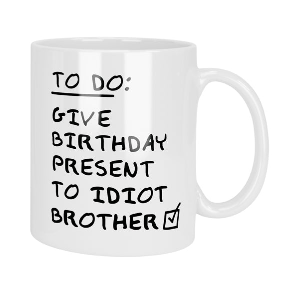 Idiot Brother Funny Birthday Mug & Coaster Set
