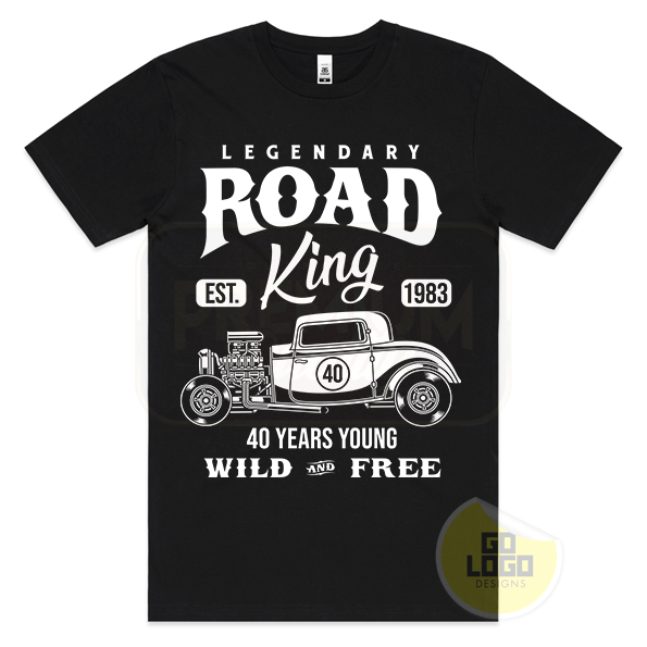 Legendary Road King Since 1983 - 40th Birthday Hot Rod Car T-Shirt