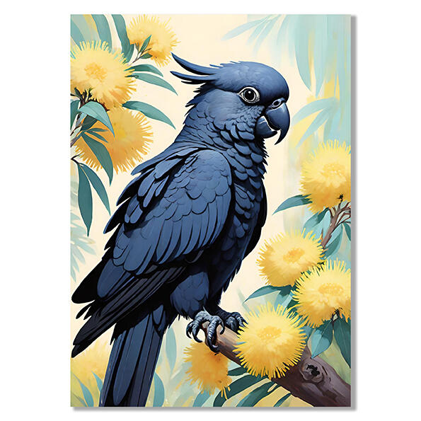 Black Cockatoo Wattle Poster Black Cockatoo Wattle Poster