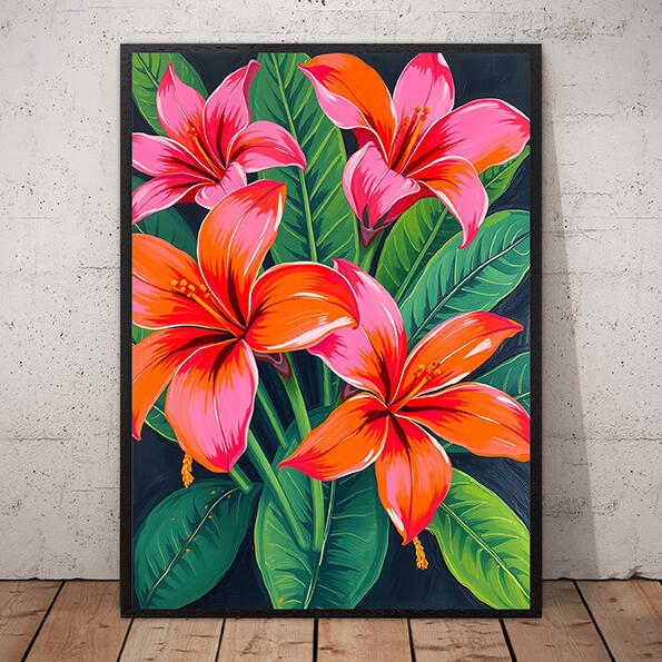 Pink Hibiscus Flowers Wall Art Pink Hibiscus Flowers Wall Art