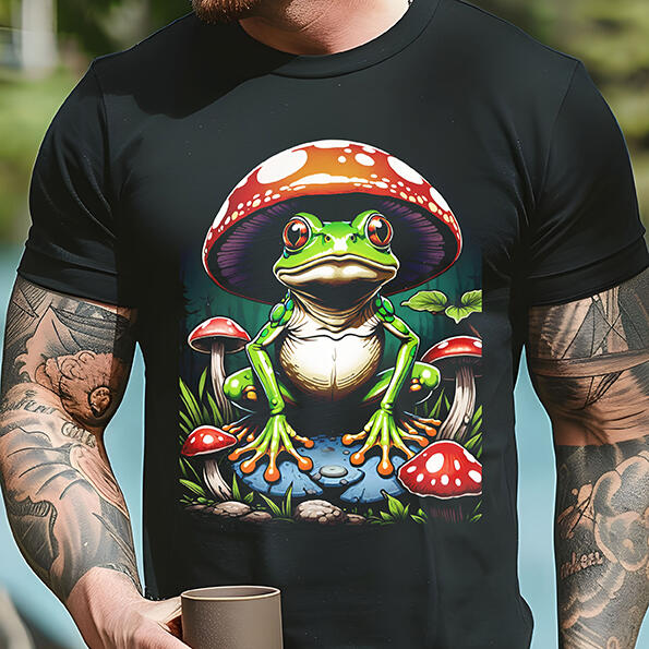 Mushrooms and Frog T-Shirt Mushrooms and Frog T-Shirt