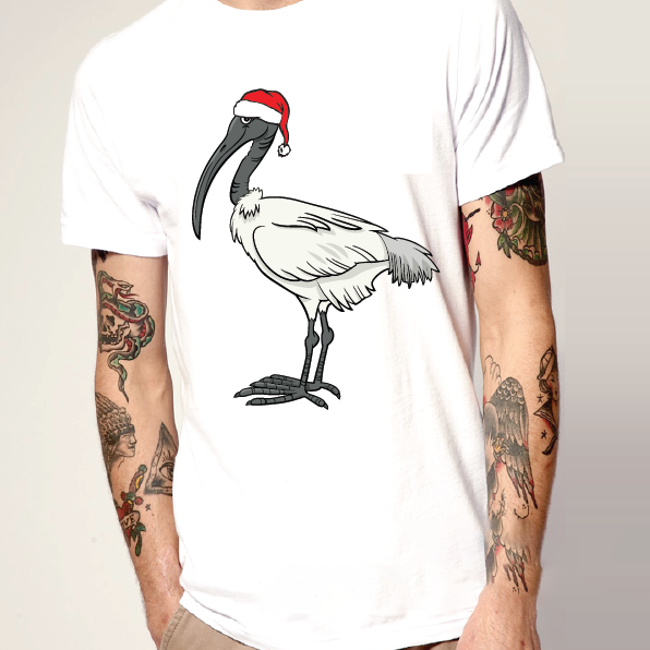 Bin Chicken Aussie Christmas T-Shirt
