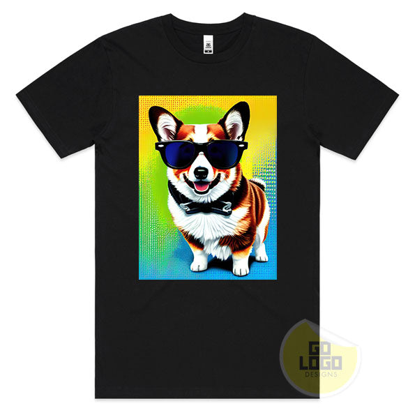 Funny CORGI DOG Wearing Sunglasses T-Shirt Gift Idea