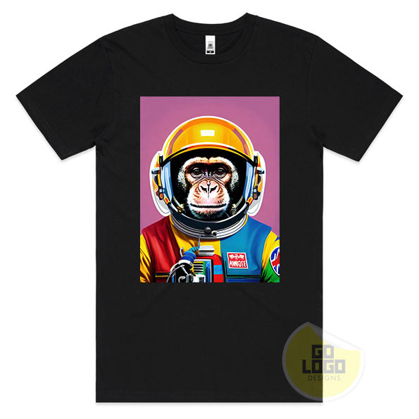 Funny CHIMP ASTRONAUT in Space Cool Monkey T-Shirt Gift Idea