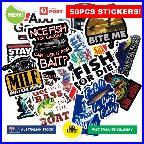 50pcs Funny Fishing Stickers