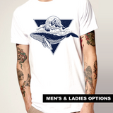 Blue Whale Mountains Moon T-Shirt