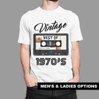 1970's Birthday Vintage Cassette T-Shirt