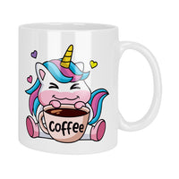 Cute Unicorn Coffee Mug & Coaster Set