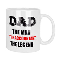 Dad The Man The Accountant The Legend Mug & Coaster Set