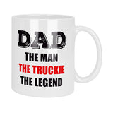 Dad The Man The Truckie The Legend Mug & Coaster Set