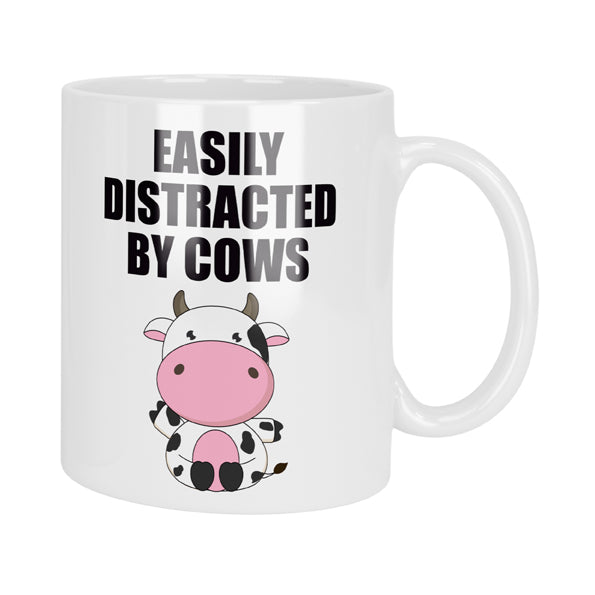 Easily Distracted By Cows Mug & Coaster Set