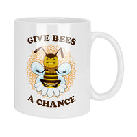 Give Bees a Chance Retro Mug & Coaster Set