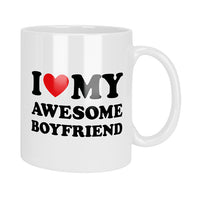 I Love My Awesome Boyfriend Mug & Coaster Set