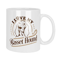 I Love My Basset Hound Mug & Coaster Set