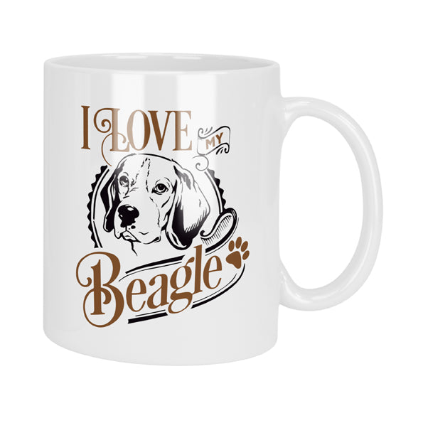 I Love My Beagle Mug & Coaster Set