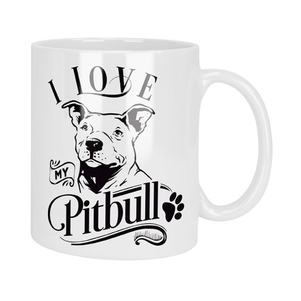 I Love My Pitbull Mug & Coaster Set