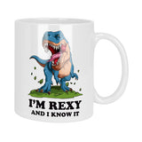 I'm Rexy and I Know it Dinosaur Mug & Coaster Set