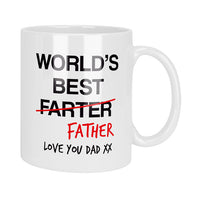 World's Best Farter Love You Dad Mug & Coaster Set