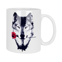 Wolf Rose Mug & Coaster Set