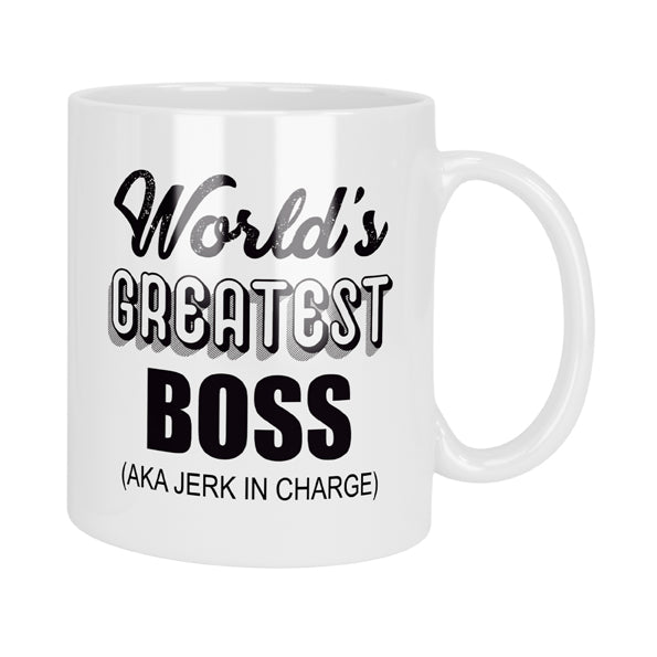 World's Greatest Boss AKA Jerk in Charge Mug & Coaster Set