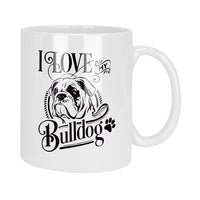 I Love My Bulldog Mug & Coaster Set