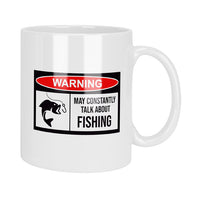 Warning May Constantly Talk About Fishing Mug & Coaster Set