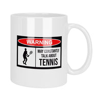 Warning May Constantly Talk About Tennis Mug & Coaster Set