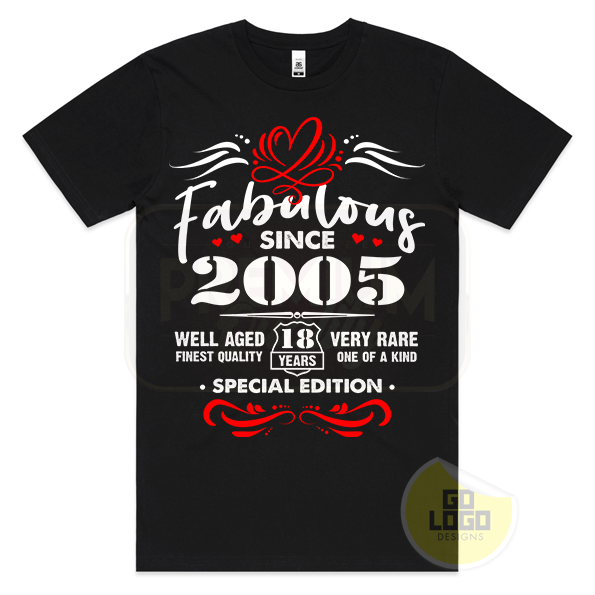 Fabulous Since 2005 - 18th Birthday T-Shirt