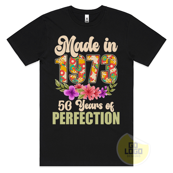 Made in 1973 Floral Gardening 50th Birthday T-Shirt