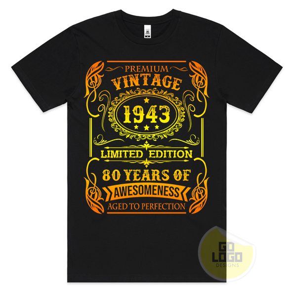 80th Birthday Vintage 1943 T-Shirt